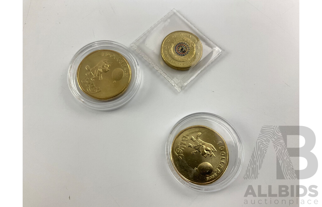 Australian 1921 Silver Star Shilling, Two 2024 One Dollar Coins 'Bluey Bucks' , 2021 Two Dollar Indigenous Service, New Zealand 1933 Silver Florin, Three USA 1941 Silver Dimes, Novelty Bitcoin Note and Coin