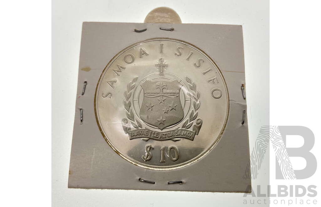 Samoa 1981 Silver Ten Tala Coin, Charles and Diana Wedding