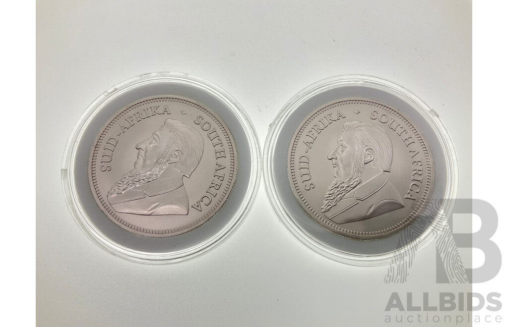 Two South African 2025 Silver Krugerrand Coins