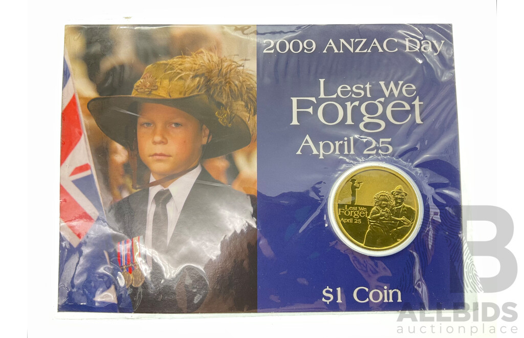 Australian Perth Mint 2009 One Dollar, Lest We Forget