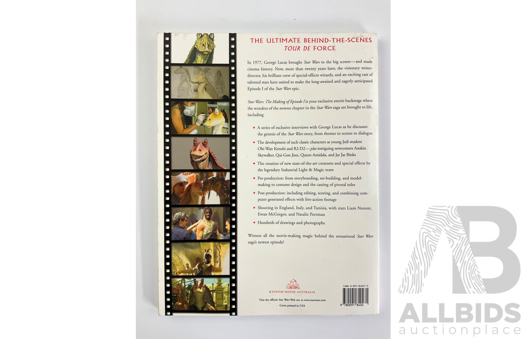 Star Wars The Making of Episode 1 The Phantom Menace Book
