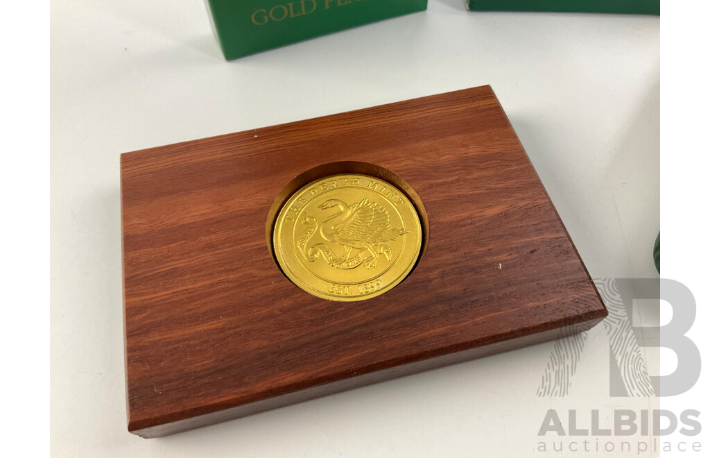 Australian RAM 1988 Bicentennial Commemorative Medallion and Perth Mint Gold Plated Medallion