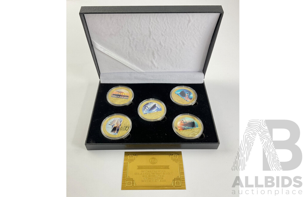 Commemorative Set of Titanic Gold Plated Coins