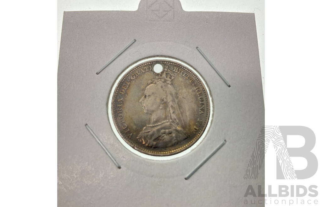 United Kingdom 1887 Silver Shilling .925