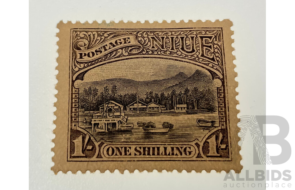 Niue 1920 One Shilling Stamp