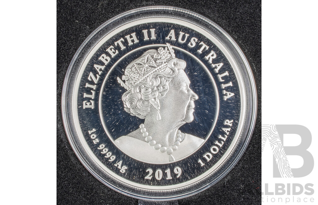 Australian Perth Mint 2019 Silver Proof One Dollar Coin, Queen Victoria 200th Anniversary .999