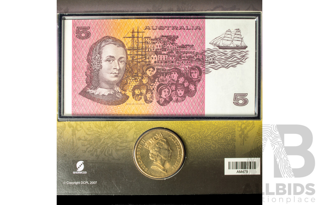 Australian Last Five Dollar Note/First Five Dollar Coin Limited Edition Pack, Fraser/Cole QNZ 675766
