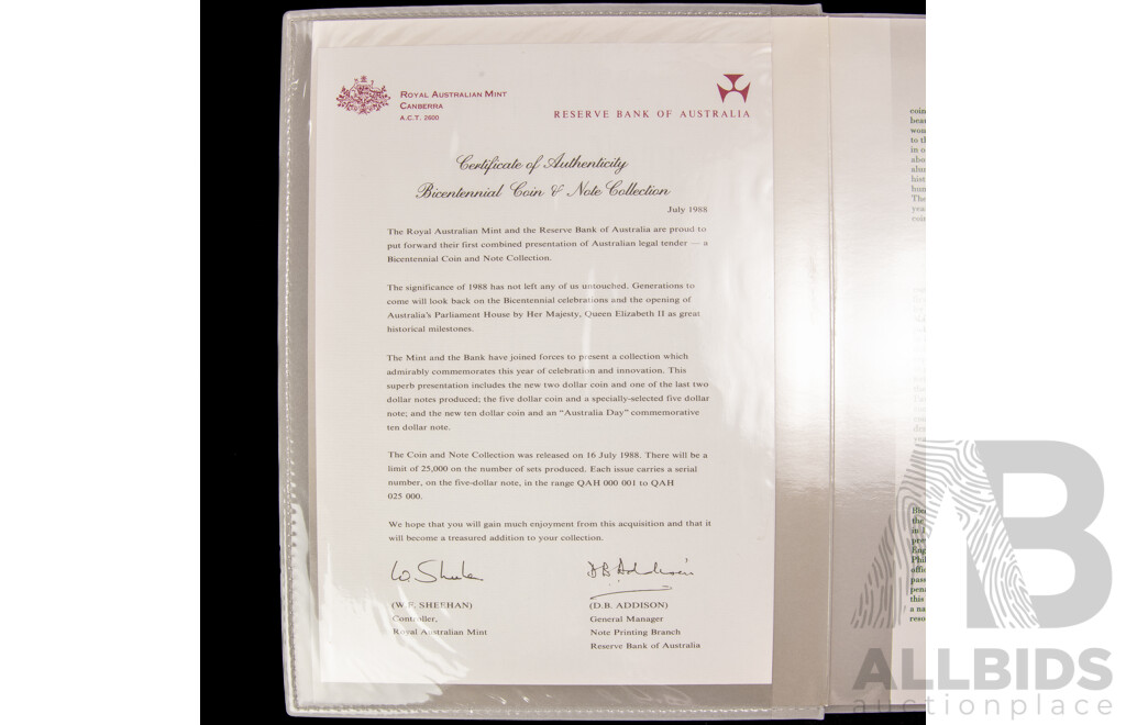 Australian RAM 1988 Coin and Note Collection Folder