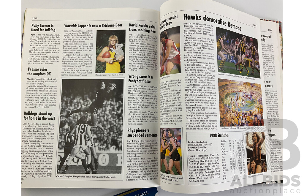 One Hundred Years of Australian Football Book with Perth Mint One Dollar, Australian Football 150 Years