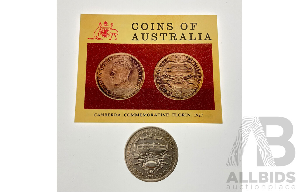 Australian 1927 Commemorative Silver Florin .925