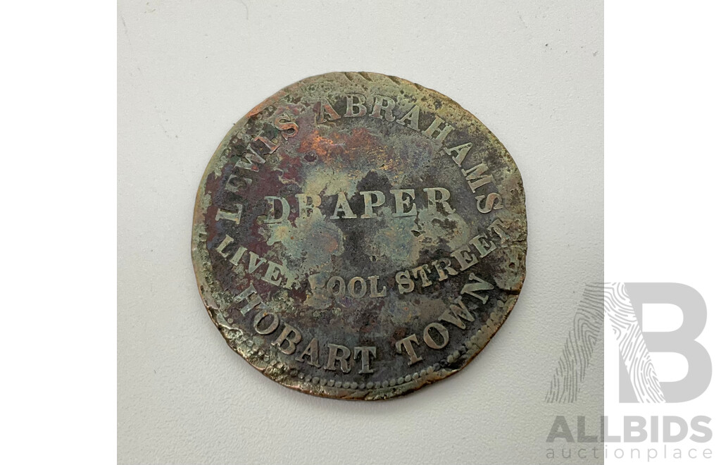 Australiain 1855 Tasmania, Lewis Abrahams Draper Penny