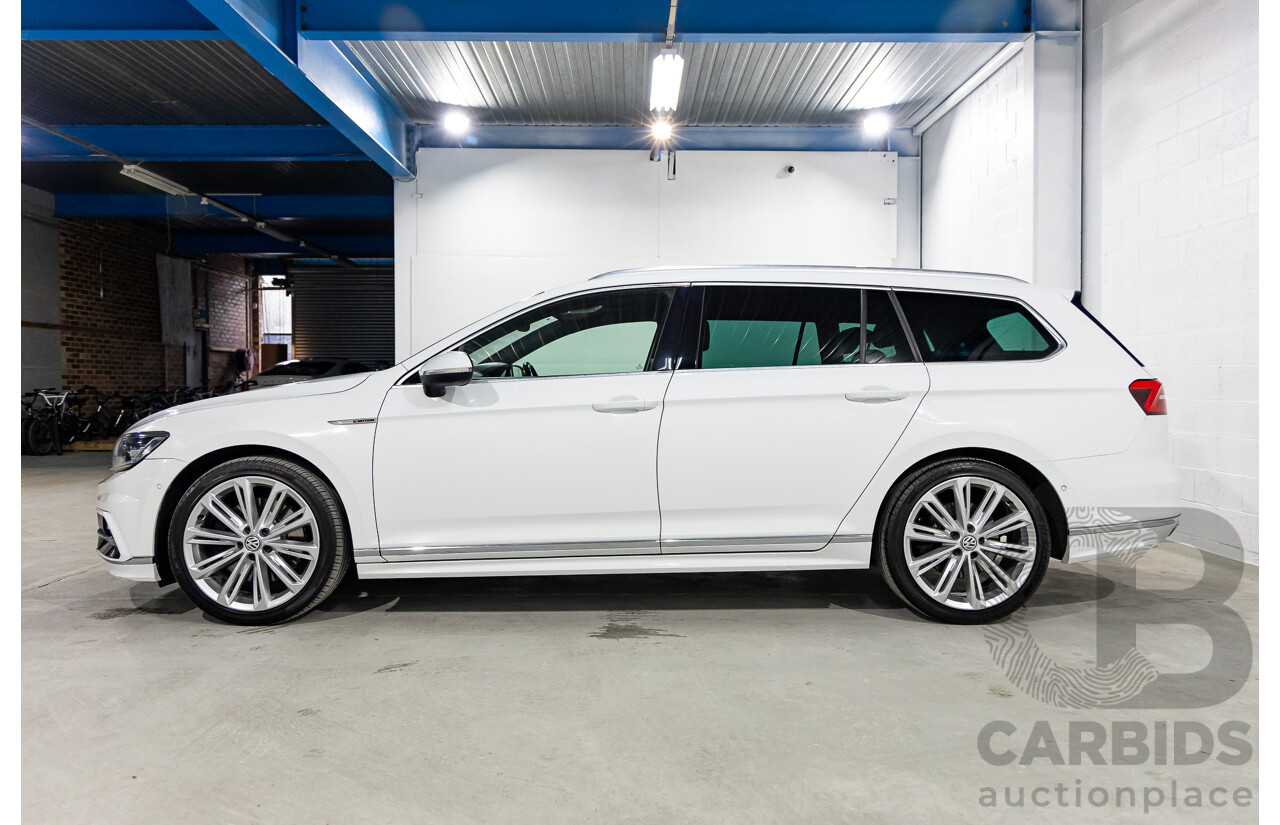 01/2017 Volkswagen Passat 206TSI R-LINE (AWD) 3C MY17 4D Wagon Pure White Turbo 2.0L