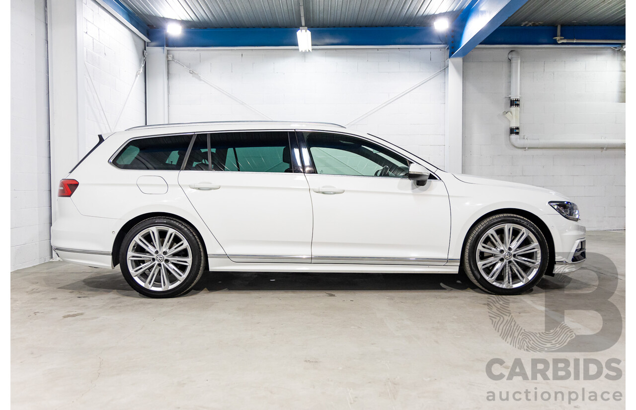 01/2017 Volkswagen Passat 206TSI R-LINE (AWD) 3C MY17 4D Wagon Pure White Turbo 2.0L