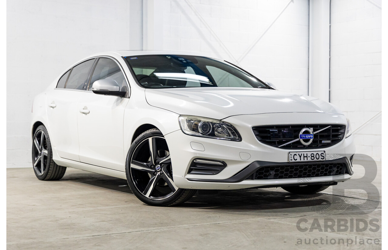 3/2015 Volvo S60 T5 R-Design F MY15 4d Sedan Crystal White Pearl Turbo 2.0L