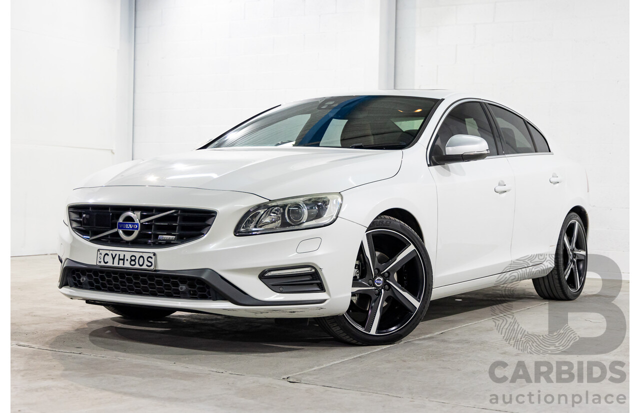 3/2015 Volvo S60 T5 R-Design F MY15 4d Sedan Crystal White Pearl Turbo 2.0L