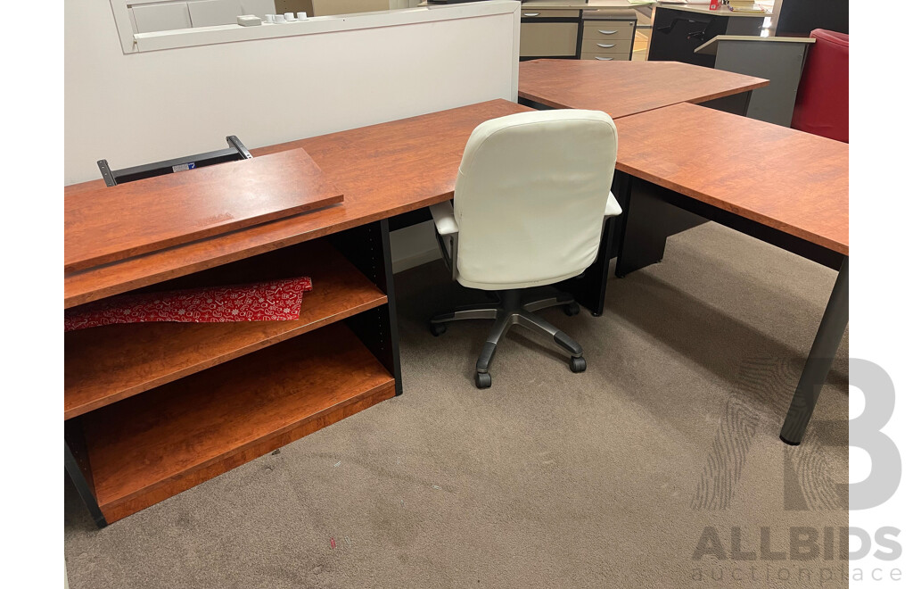 Modular Corner Desk with Office Chair