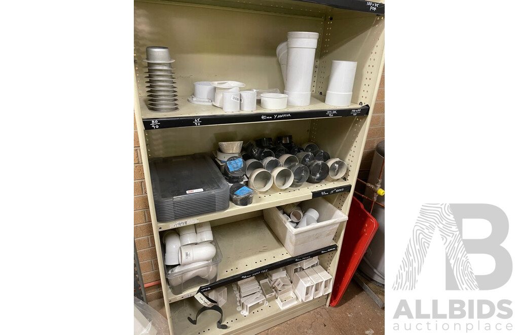 2 X Shelving Units and Assorted Pipe Fittings