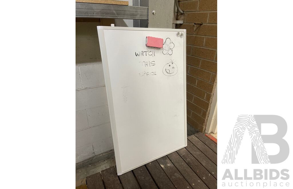 Wallmount Whiteboard and Acrylic Panels Lot of Eight