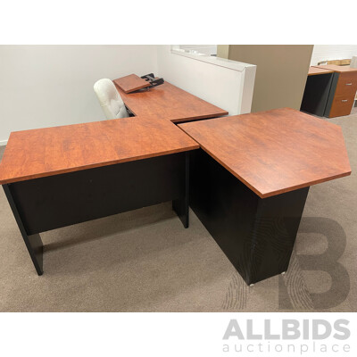 Modular Corner Desk with Office Chair