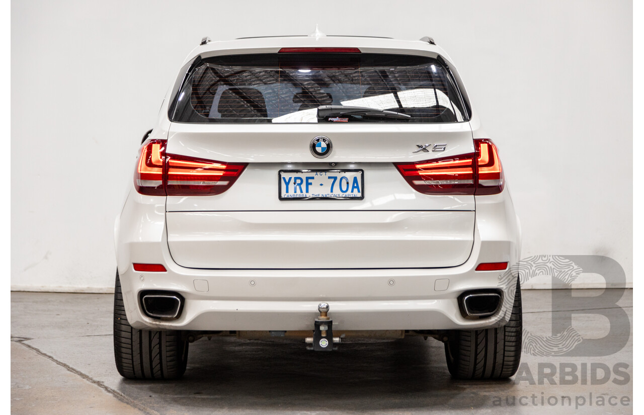 4/2015 BMW X5 Xdrive 40d (AWD) M-Sport Pack F15 MY15 4d Wagon Mineral White Metallic Twin Turbo Diesel 3.0L