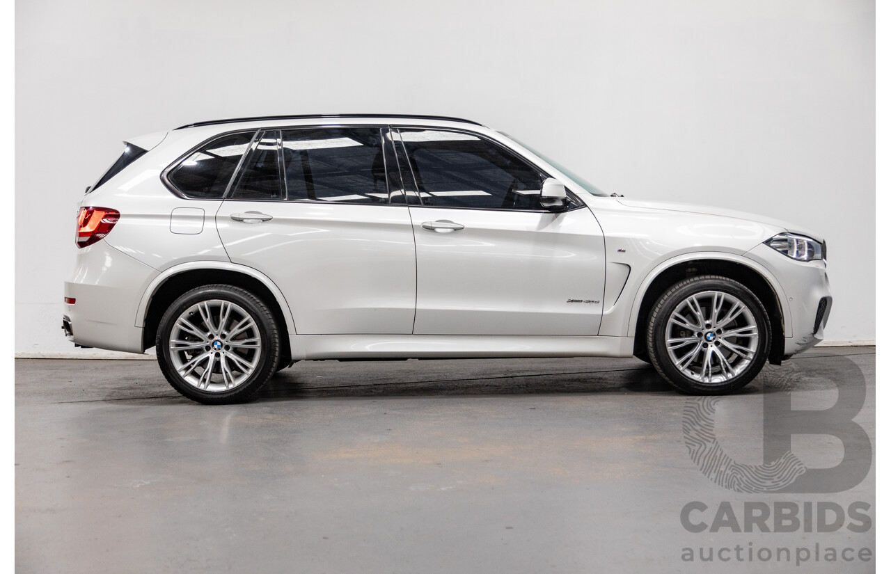 4/2015 BMW X5 Xdrive 40d (AWD) M-Sport Pack F15 MY15 4d Wagon Mineral White Metallic Twin Turbo Diesel 3.0L