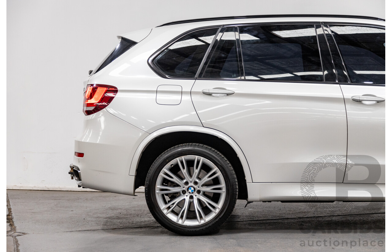 4/2015 BMW X5 Xdrive 40d (AWD) M-Sport Pack F15 MY15 4d Wagon Mineral White Metallic Twin Turbo Diesel 3.0L