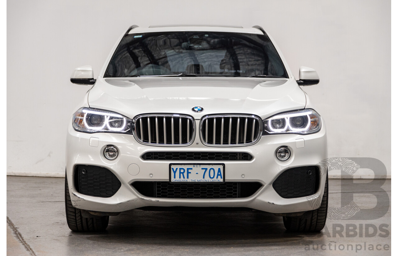 4/2015 BMW X5 Xdrive 40d (AWD) M-Sport Pack F15 MY15 4d Wagon Mineral White Metallic Twin Turbo Diesel 3.0L