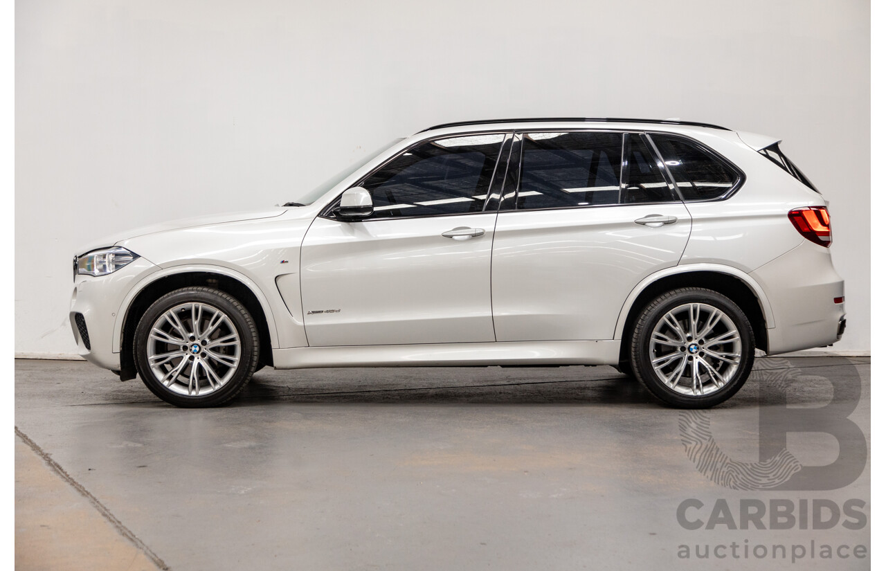 4/2015 BMW X5 Xdrive 40d (AWD) M-Sport Pack F15 MY15 4d Wagon Mineral White Metallic Twin Turbo Diesel 3.0L