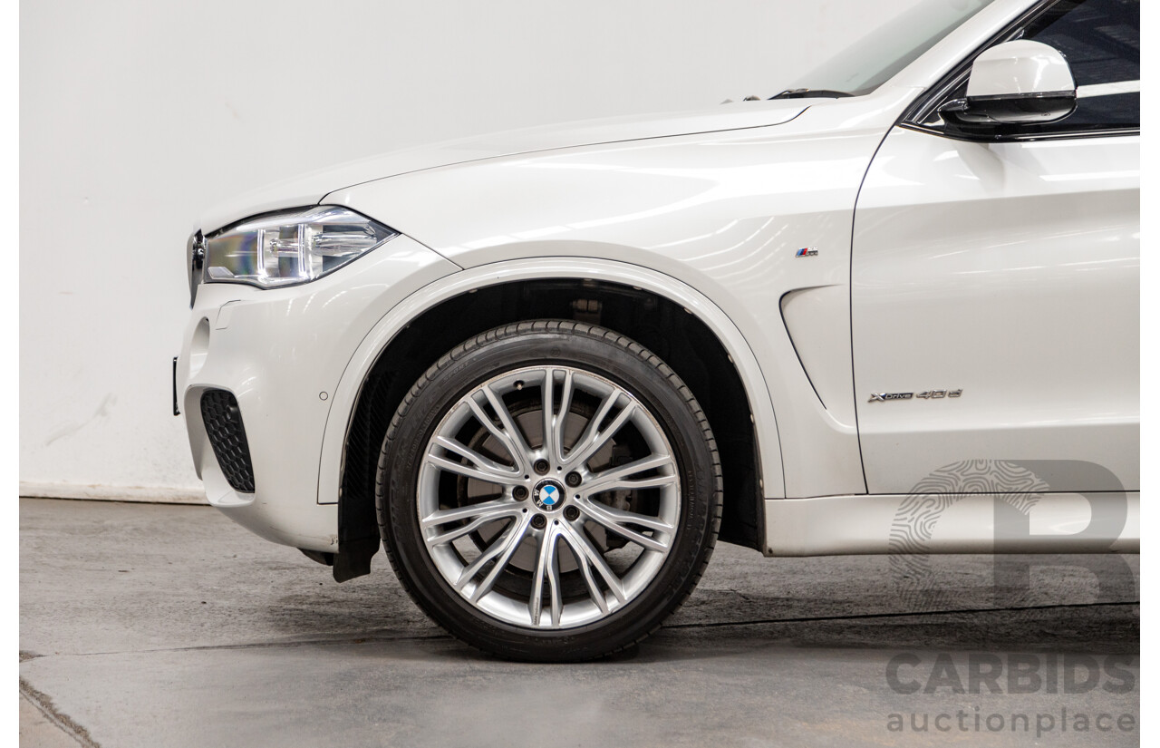 4/2015 BMW X5 Xdrive 40d (AWD) M-Sport Pack F15 MY15 4d Wagon Mineral White Metallic Twin Turbo Diesel 3.0L