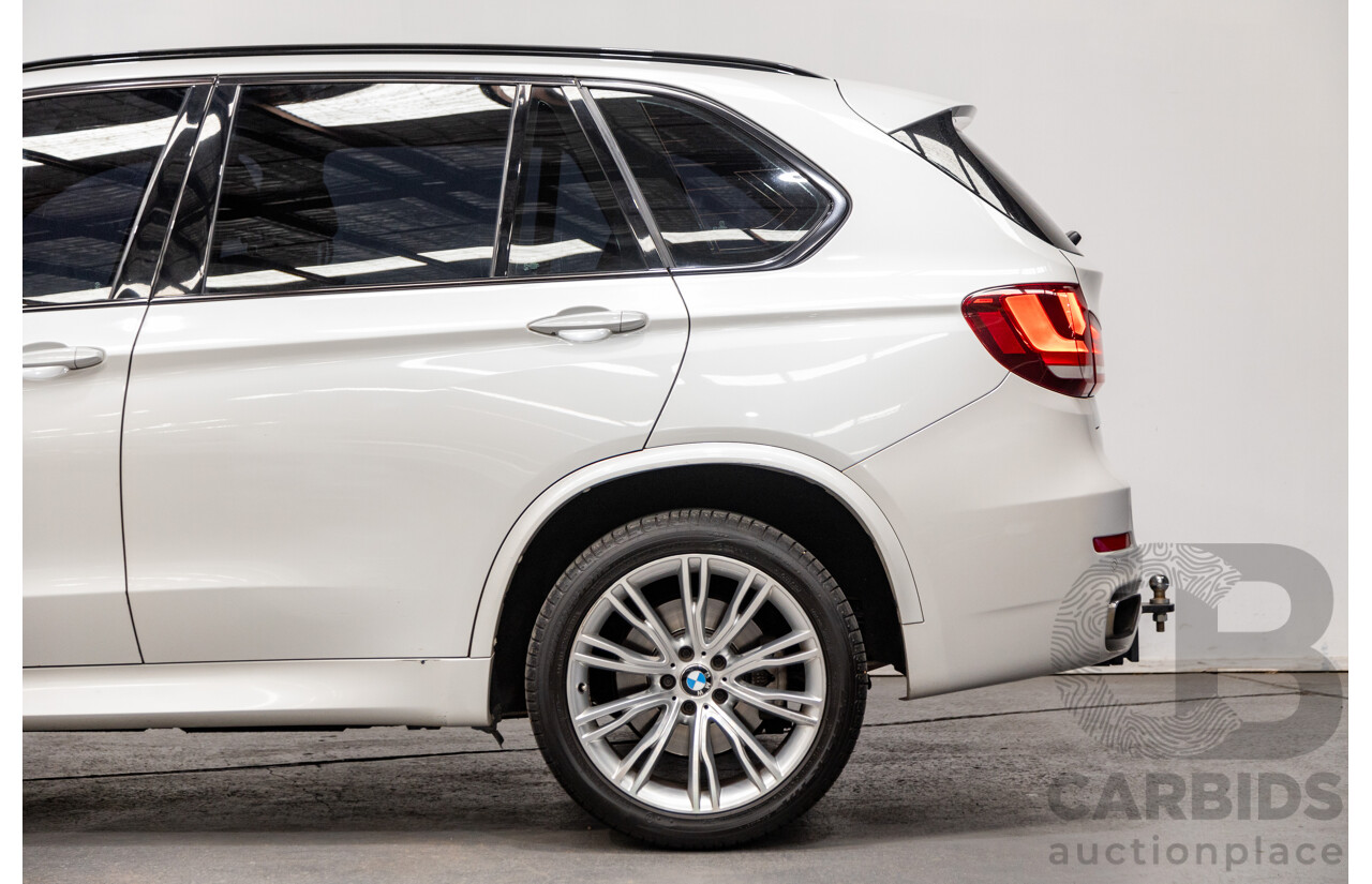 4/2015 BMW X5 Xdrive 40d (AWD) M-Sport Pack F15 MY15 4d Wagon Mineral White Metallic Twin Turbo Diesel 3.0L