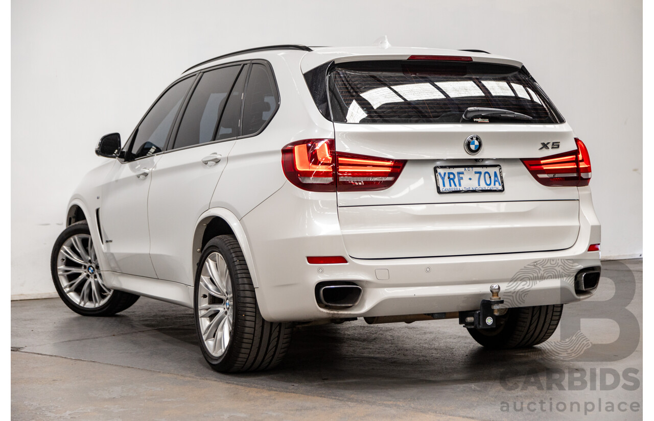 4/2015 BMW X5 Xdrive 40d (AWD) M-Sport Pack F15 MY15 4d Wagon Mineral White Metallic Twin Turbo Diesel 3.0L