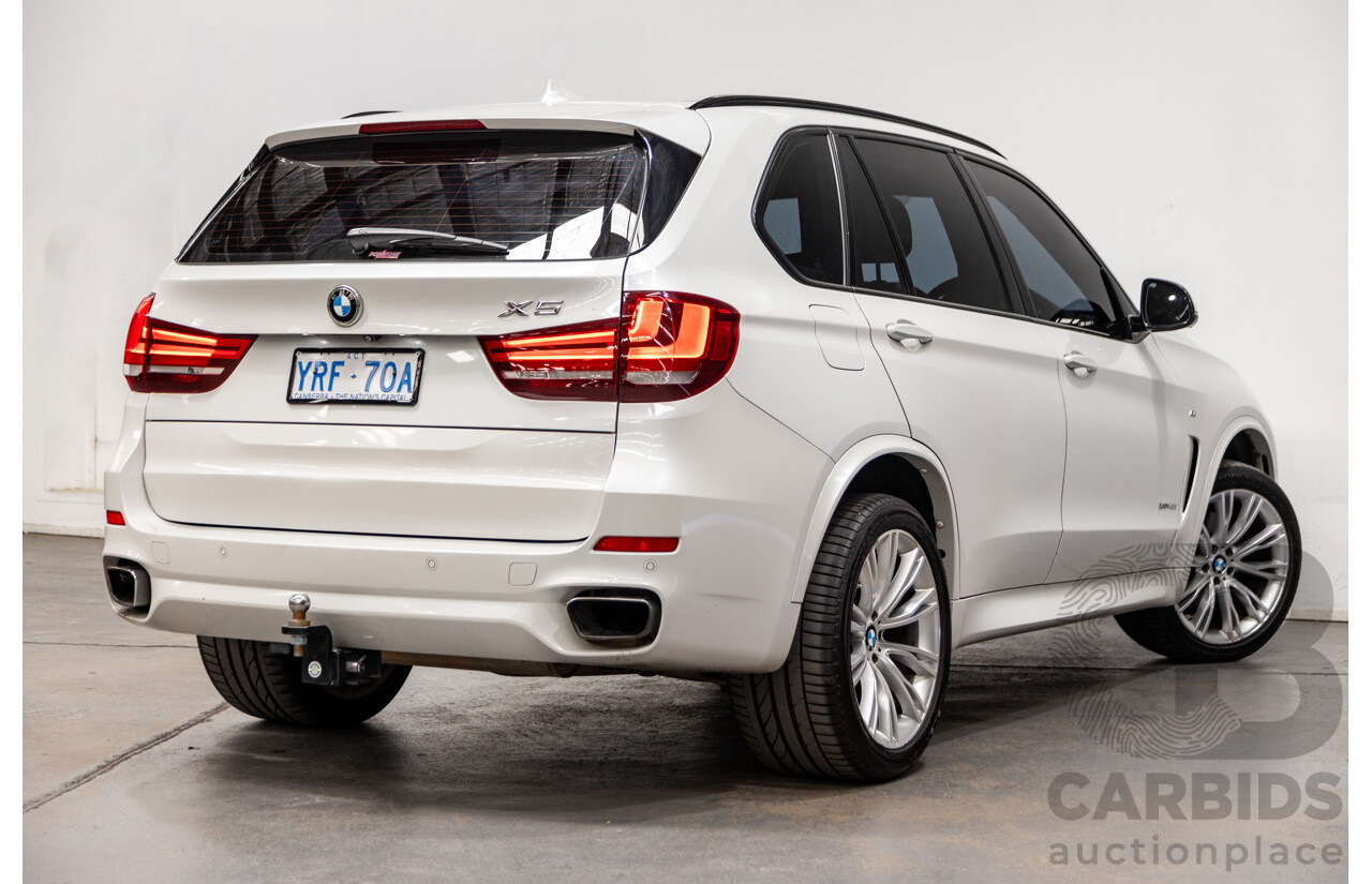 4/2015 BMW X5 Xdrive 40d (AWD) M-Sport Pack F15 MY15 4d Wagon Mineral White Metallic Twin Turbo Diesel 3.0L