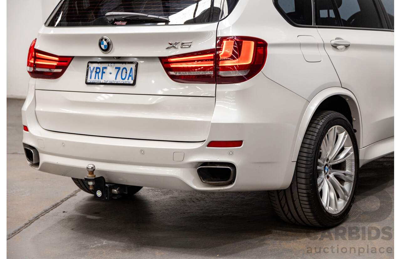 4/2015 BMW X5 Xdrive 40d (AWD) M-Sport Pack F15 MY15 4d Wagon Mineral White Metallic Twin Turbo Diesel 3.0L