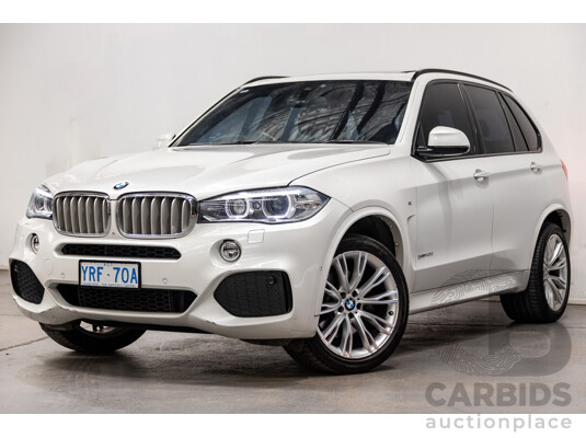 4/2015 BMW X5 Xdrive 40d (AWD) M-Sport Pack F15 MY15 4d Wagon Mineral White Metallic Twin Turbo Diesel 3.0L