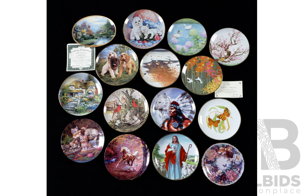 Collection Approx 15 Bradex Limited Edition Porcelain Display Plates in Various Series