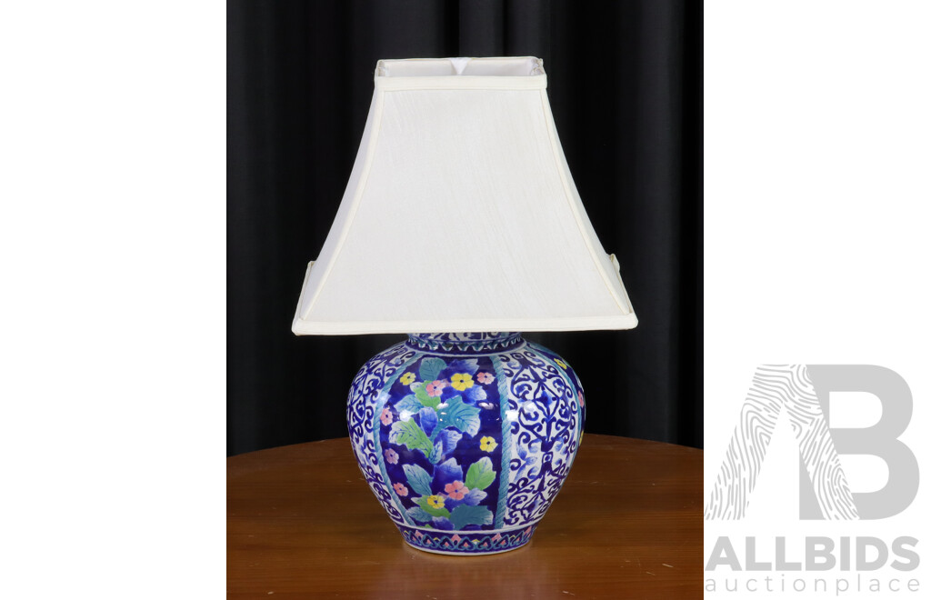 Glazed Chinese Ceramic Table Lamp