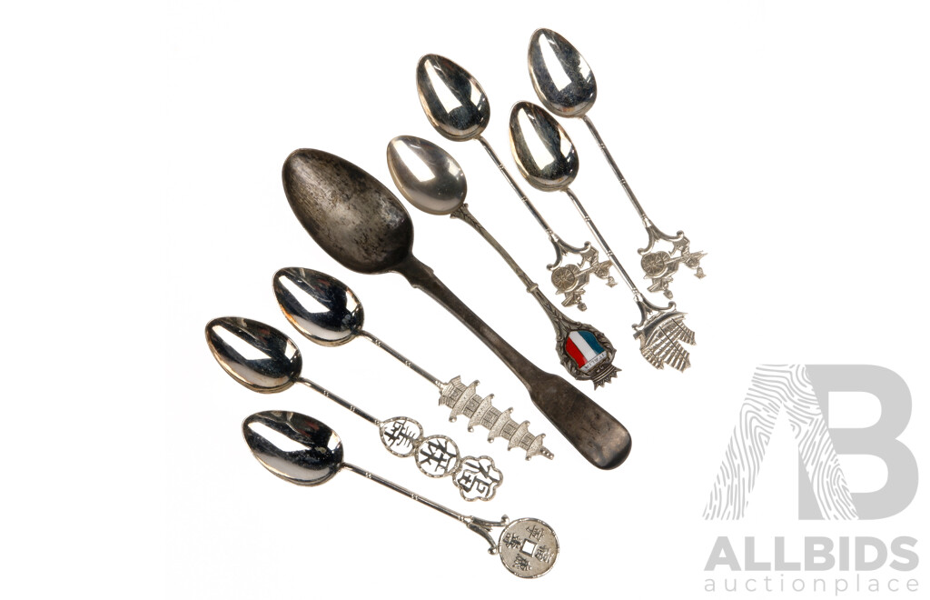 Collection Sterling and .800 Silver Teaspoons