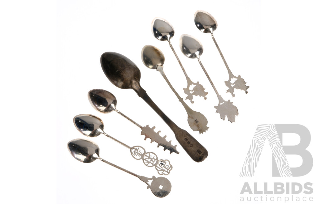 Collection Sterling and .800 Silver Teaspoons