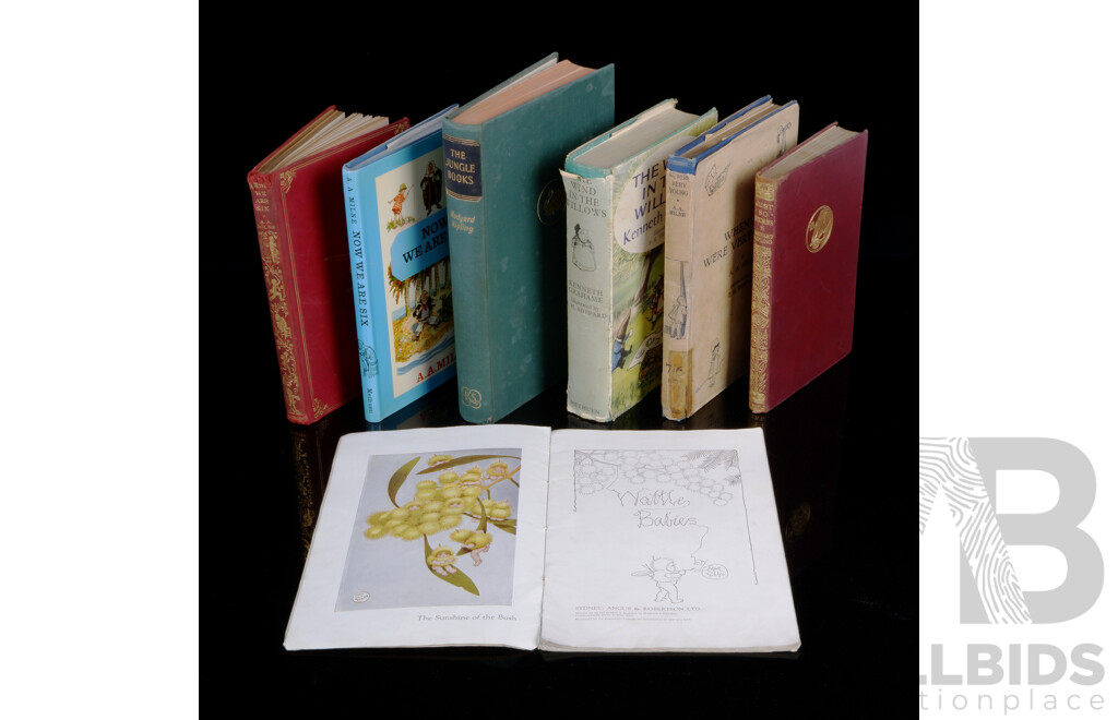 Collection Vintage Children's Literature Including A.A Milne, May Gibbs, Kenneth Graham and More