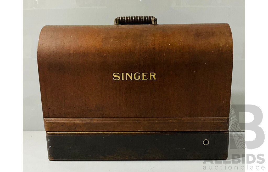 Pair of Vintage Singer Electric Sewing Machines