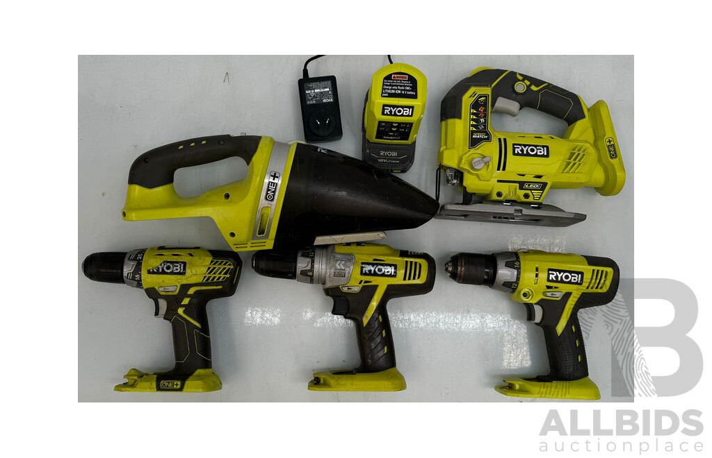 Ryobi Tools - Jigsaw, Drill Driver, Hammer Drill, Drill, Hand Vac, and Charger