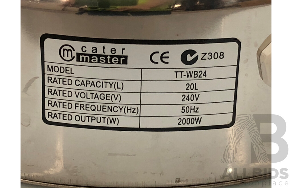 Catermaster 20 Litre Stainless Steel Electric Hot Water Urn