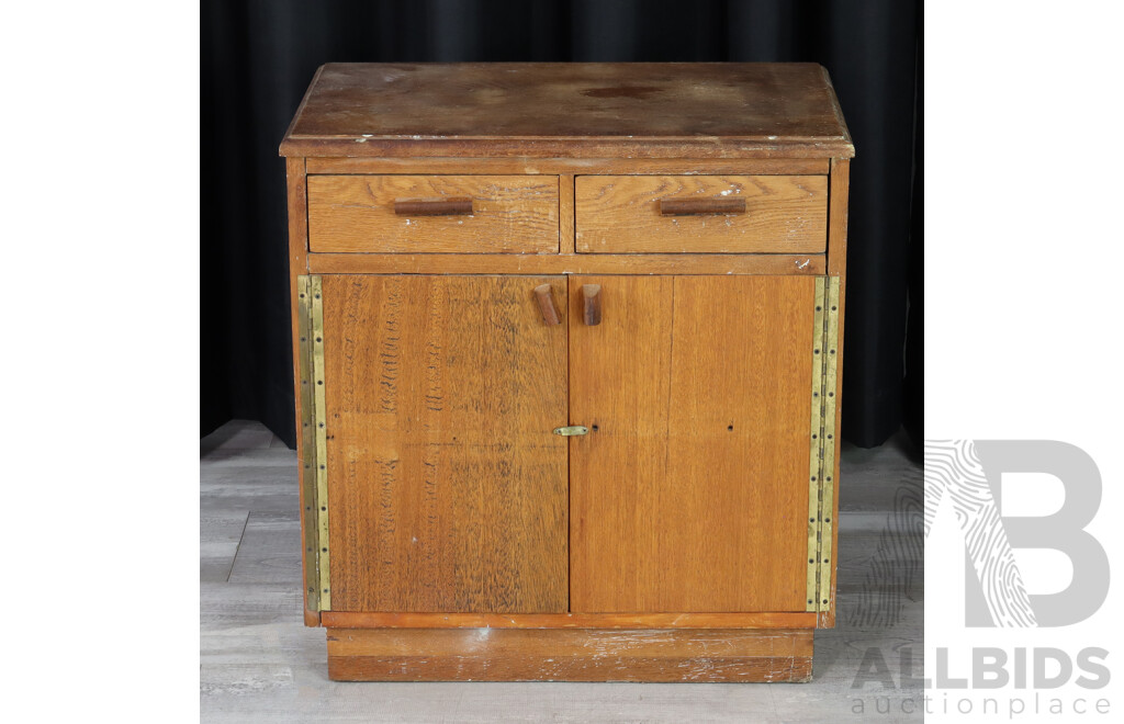 Small Oak Bedside Cabinet