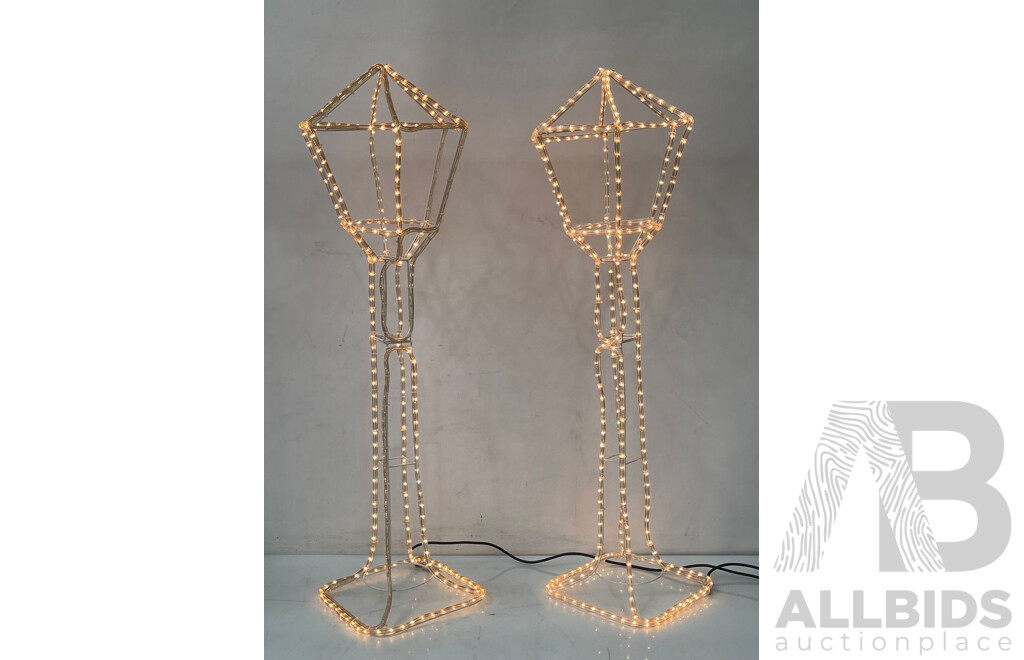 Christmas Rope Light Lamp Post - Set of 2