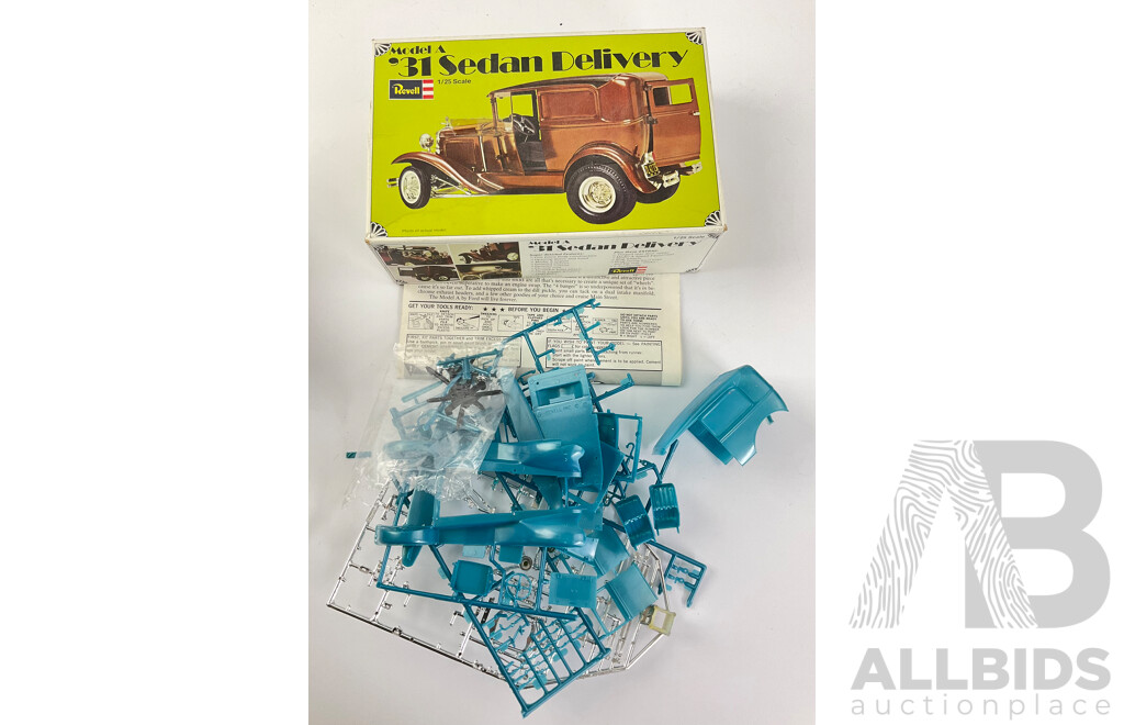 Vintage Revell Sneaky Pete Custom Pick Up Truck and 1931 Model 'A' Sedan Delivery(Lacking Parts) - 1:25 Scale