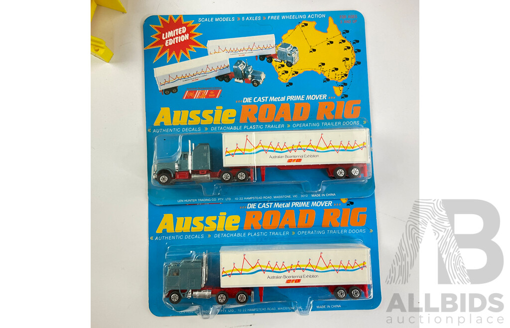 1960's Hot Wheels Redline Drag Racing Set with Diecast Corgi, Days Gone, Aussie Road Rigs, Postal and Bus