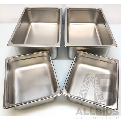 Gastronorm Trays - Lot of Four - New