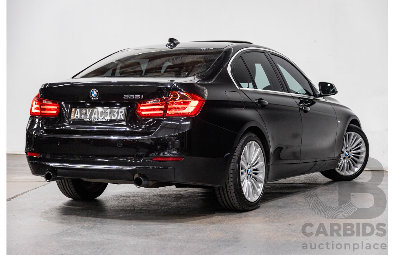 9/2013 BMW 335i Luxury Line F30 4d Sedan Black Sapphire Metallic Turbo 3.0L