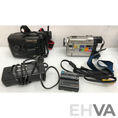 JVC Compact VHS Camcorder and Sony Digital Video Camera Recorder - Lot of 2