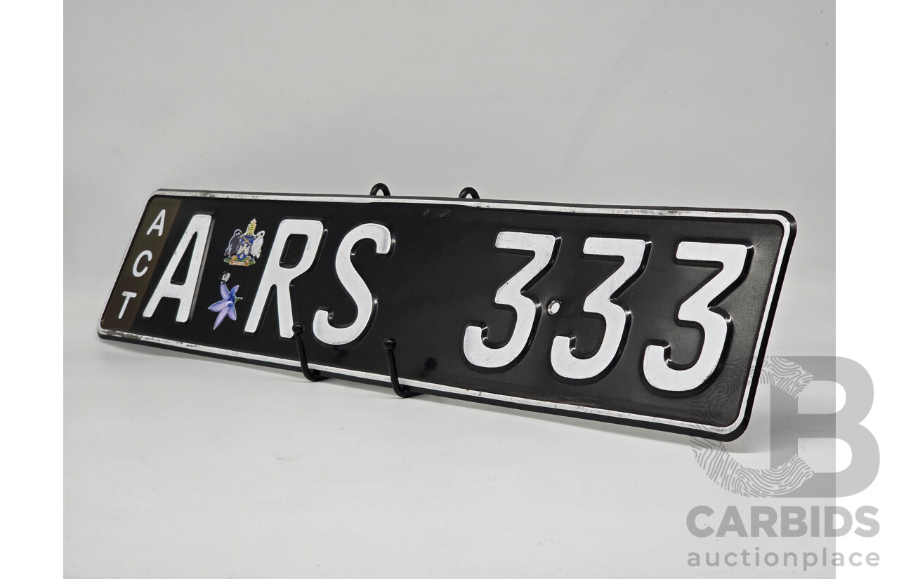 ACT Alpha Numerical European Style Number Plate - ARS333